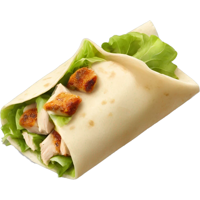 chicken ceasar salad wrap emoji