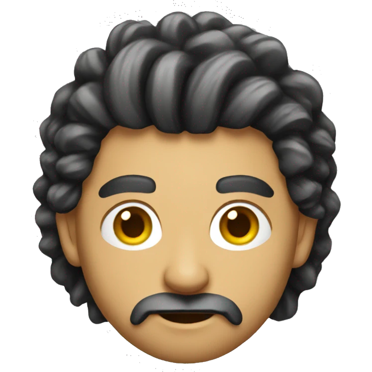 Bezos with hair & beard emoji