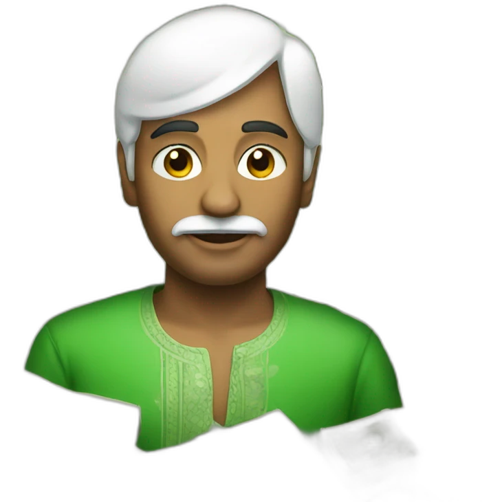 Indian man in money colour  emoji
