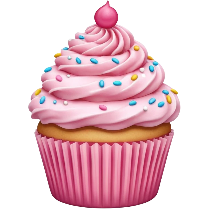 Cupcake with pink icing emoji