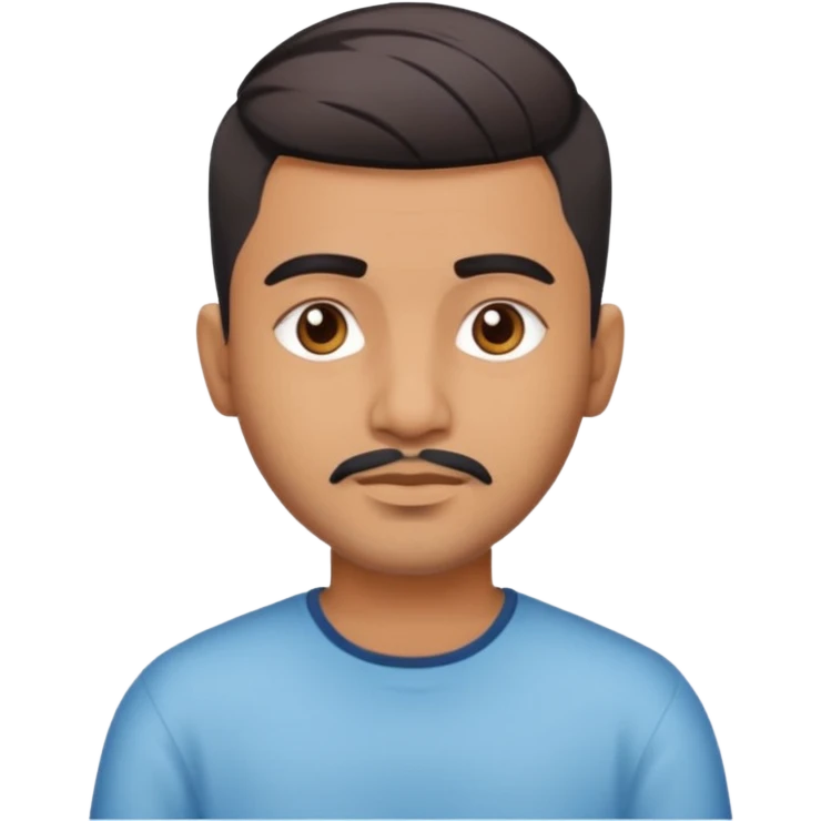 Indian man 25 years old fade hair cut emoji
