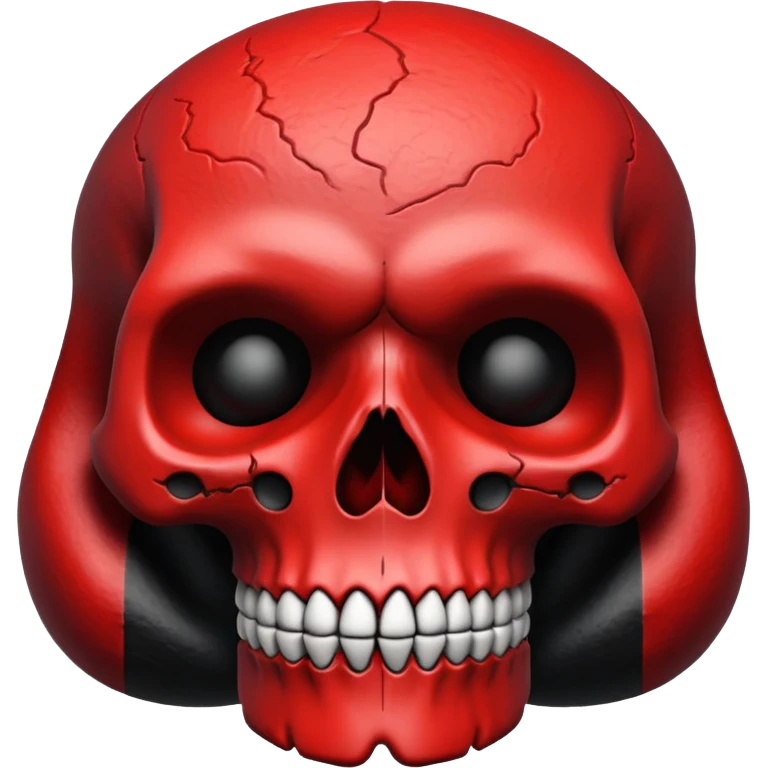 skull with red and black colors emoji