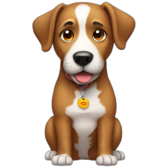 a dog that his broke emoji