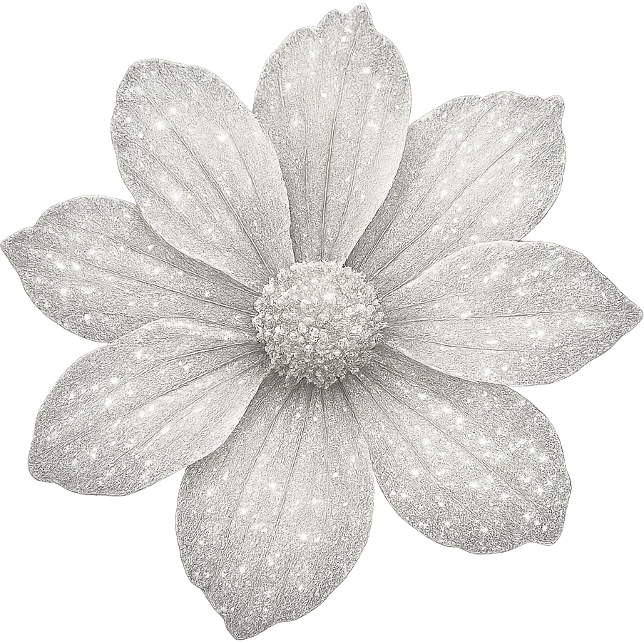 sparkly white flower emoji