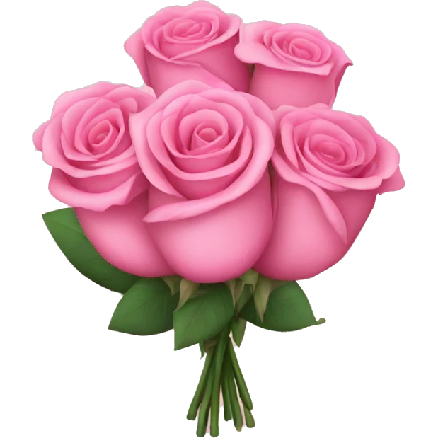 Pink rose bouquet  emoji