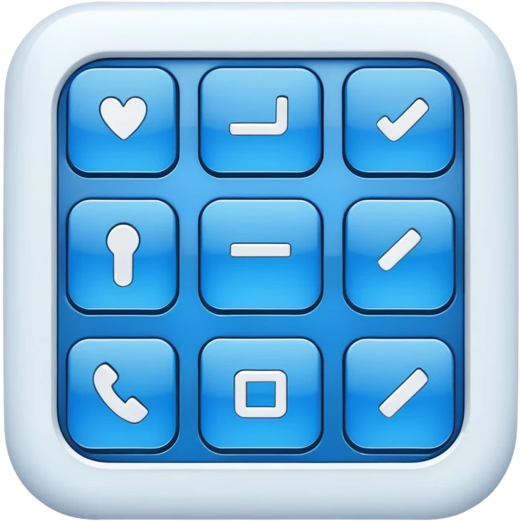 blue return keypad button   emoji