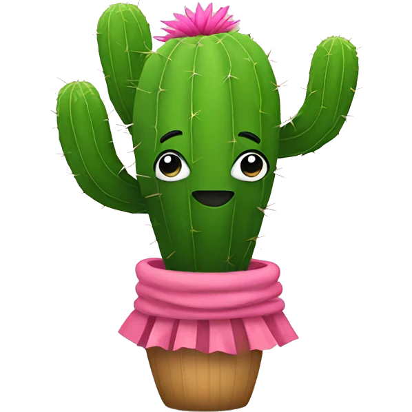 Cactus With a tutu emoji