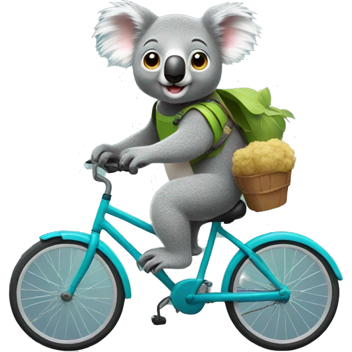 Koala riding bike emoji