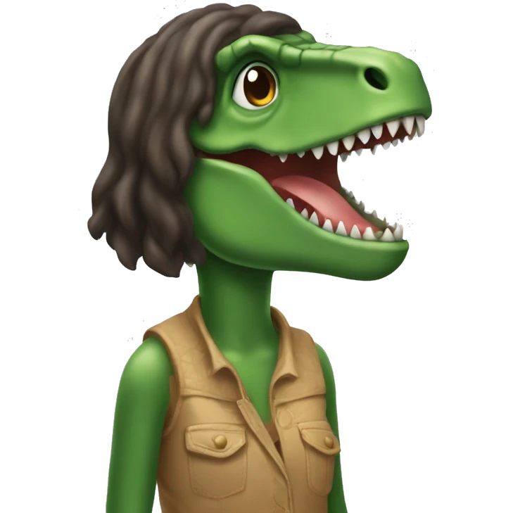 Une fille en t rex emoji