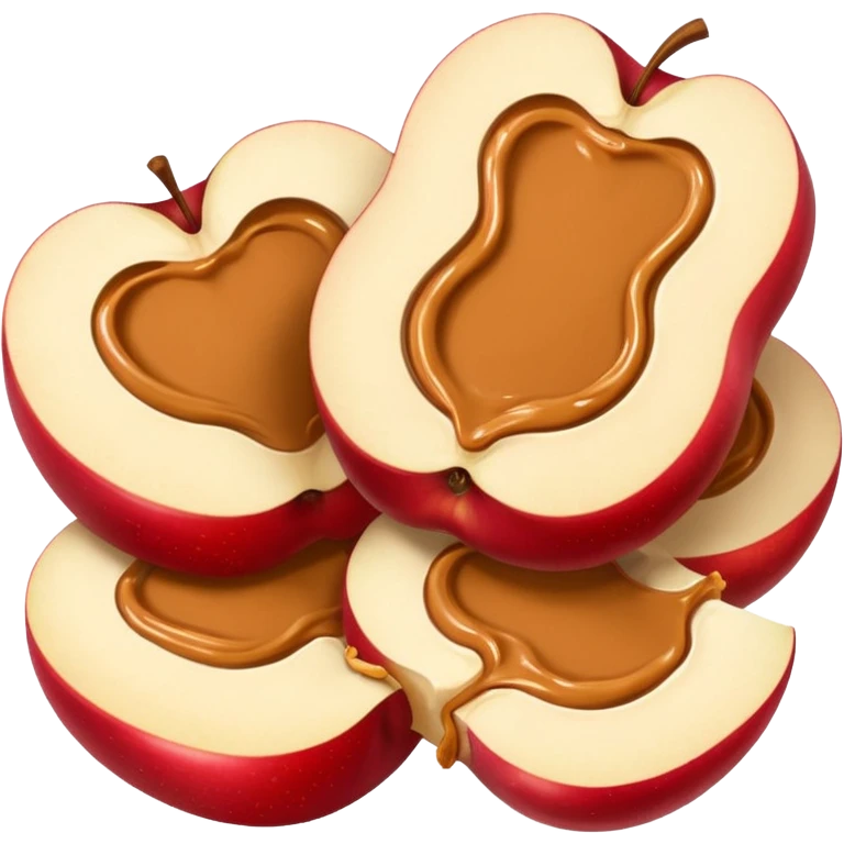 apple slices with peanutbutter emoji