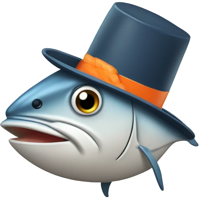 Tuna with carrot hat emoji