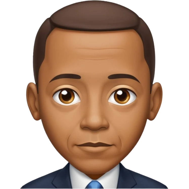 barrack obama with a  large forhead emoji