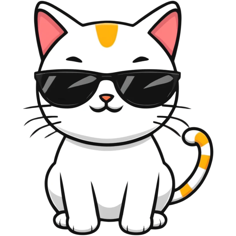 Cat with sunglasses emoji