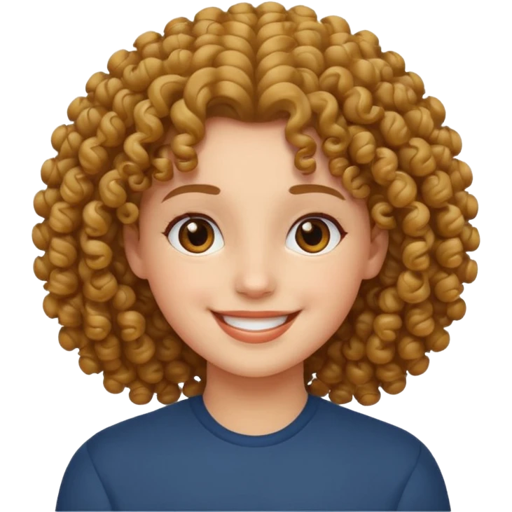 smiling curly hair  emoji