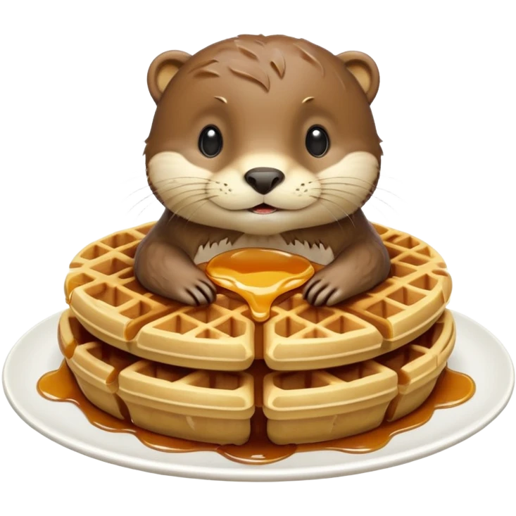 otter shaped waffle emoji