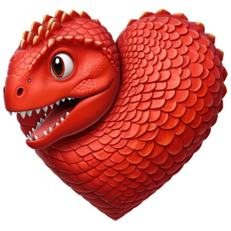 dinosaur themed heart emoji