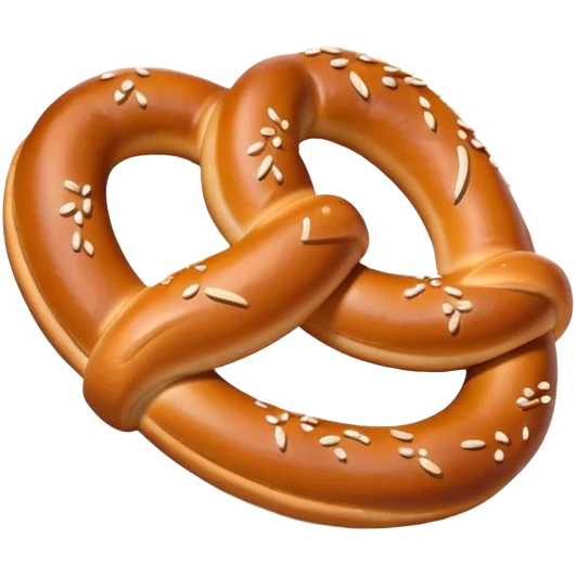 Simple pretzel street food emoji with soft colors emoji