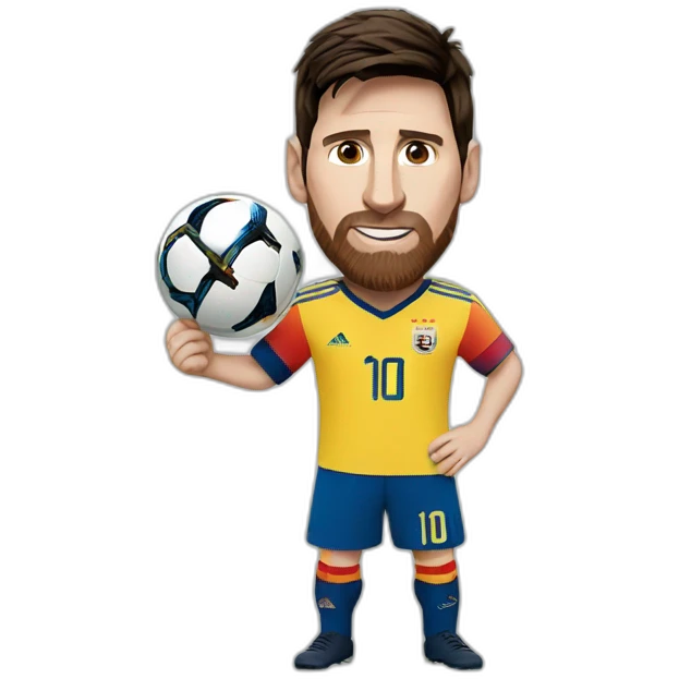 LIONEL MESSI WITH THE WORLD CUP emoji