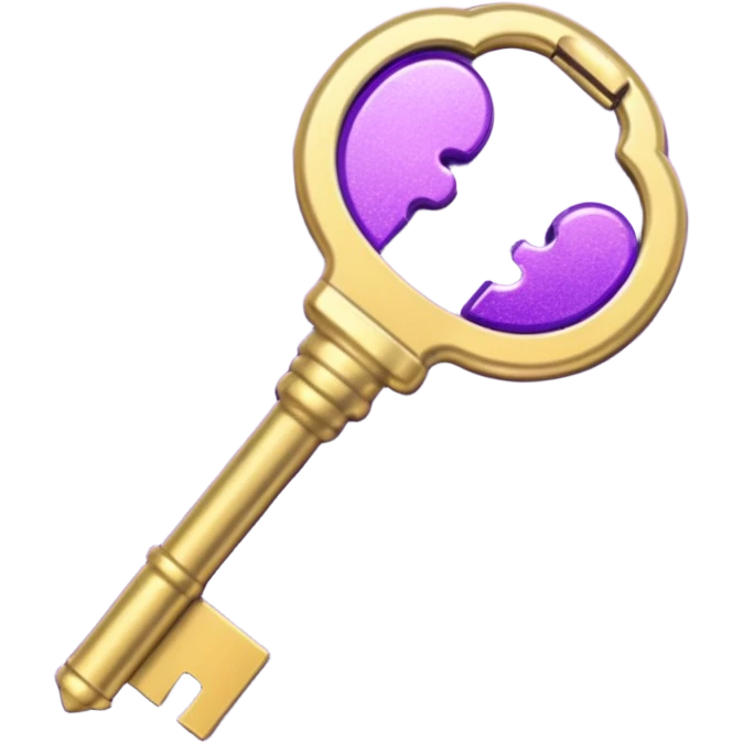 glitter purple key emoji