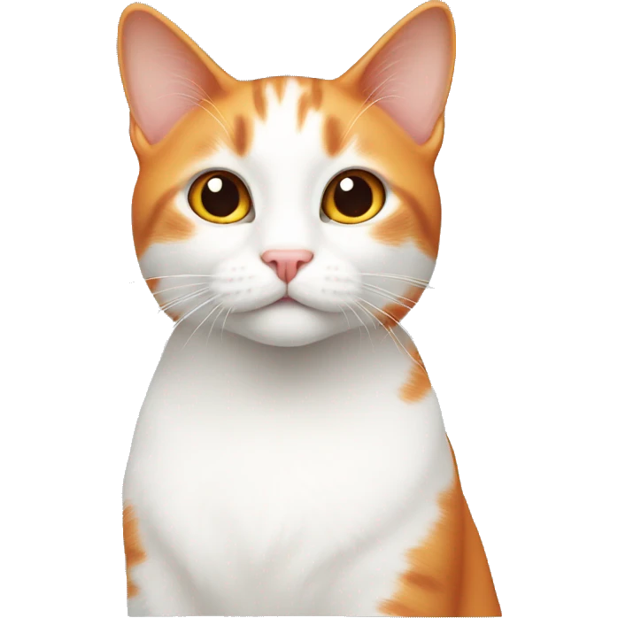 White and orange cat  emoji