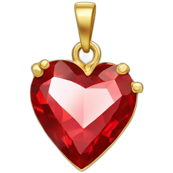Red heart diamond with gold border emoji