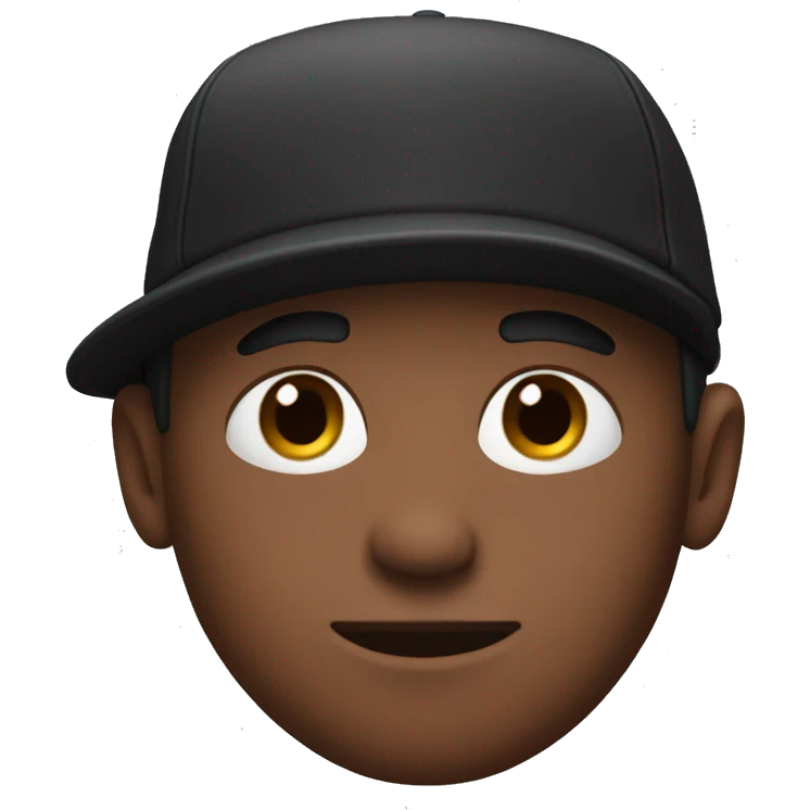 A red skin man with a black cap emoji