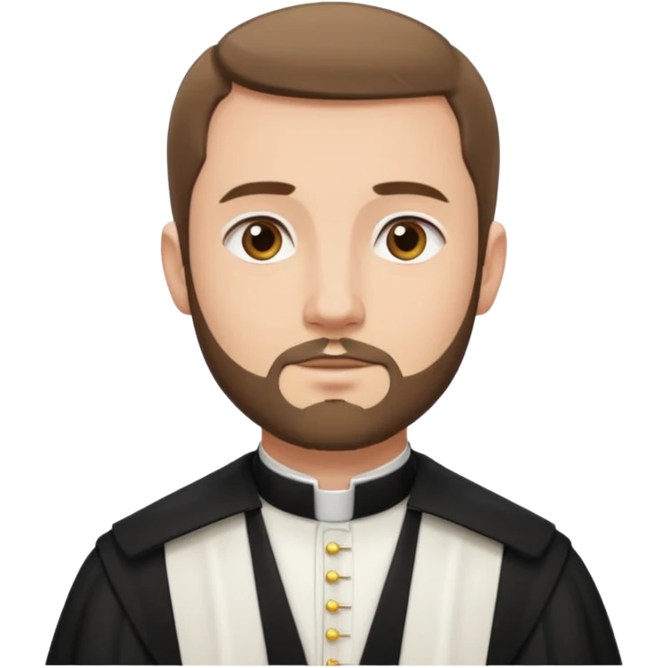 Sacerdote con un poco de barba emoji