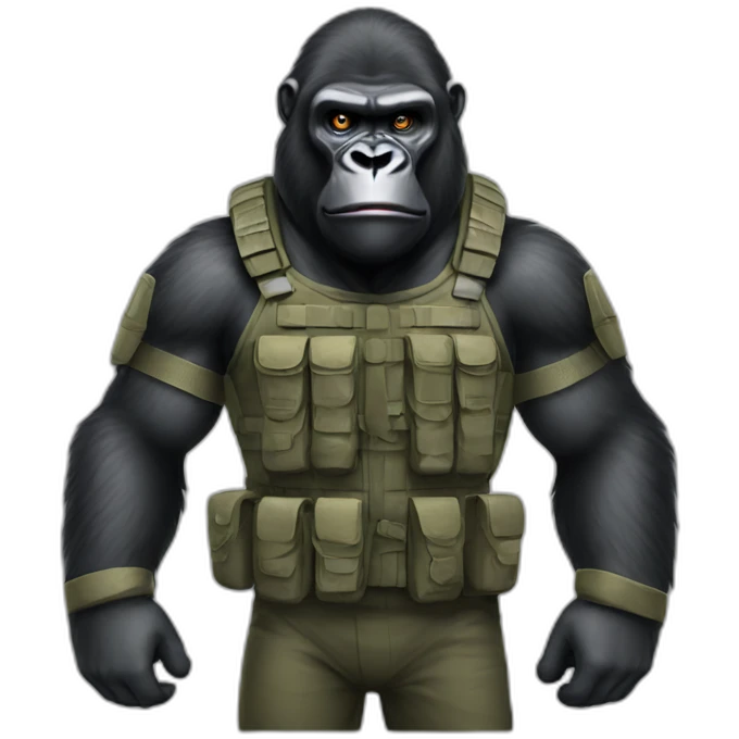 gorilla soldier emoji