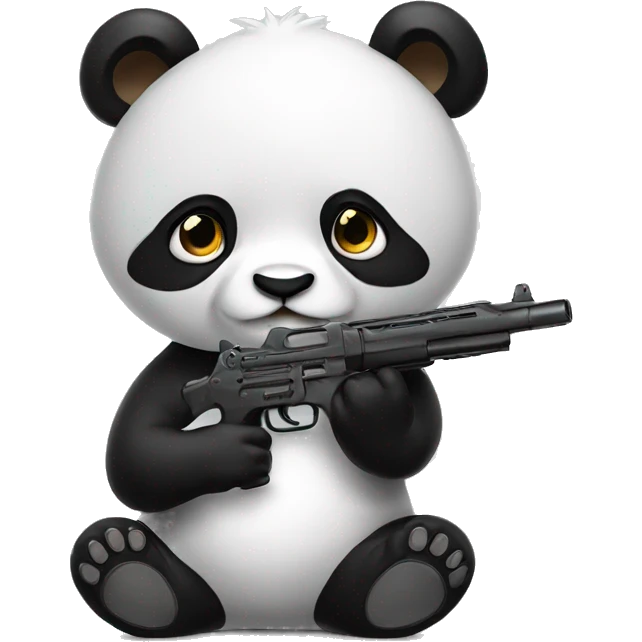 Panda with gun emoji