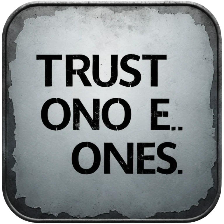 trust no one x-files inspired lettering emoji