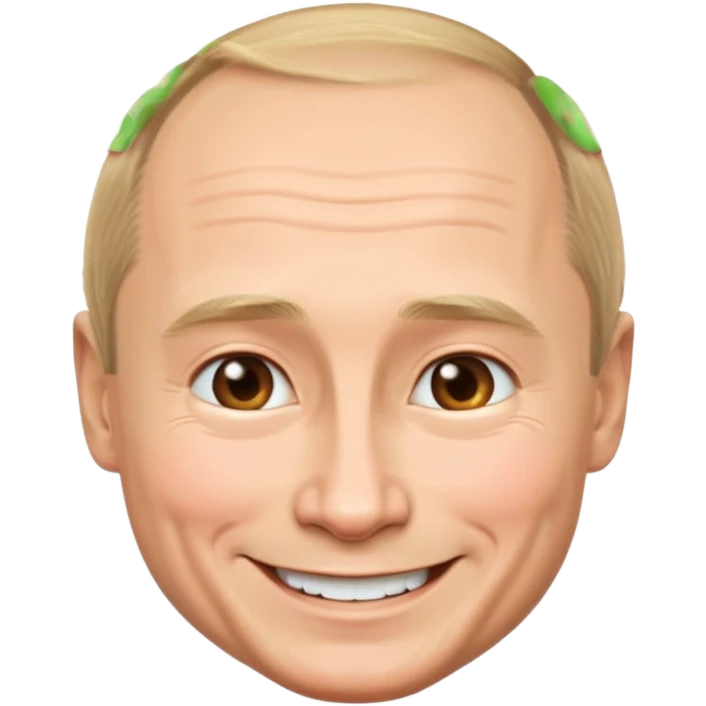 emoji with face of Putin, smiling emoji