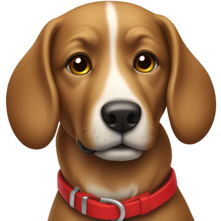 Dog with red collar  emoji