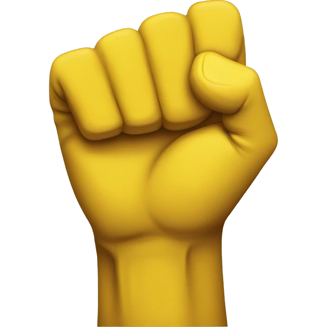 yellow raised fist emoji