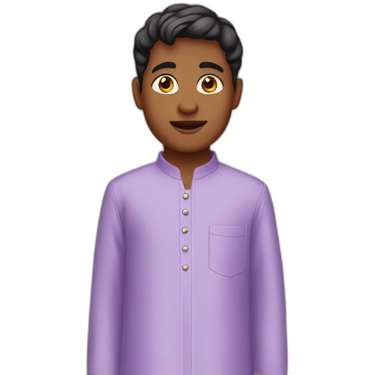 Boy in lavender kurta emoji