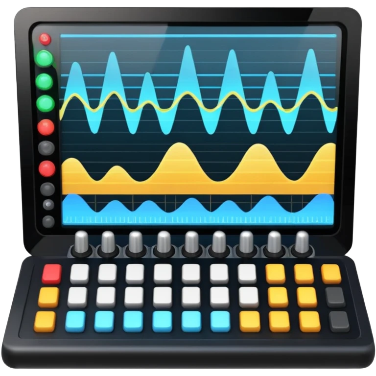 music mixing board screen emoji