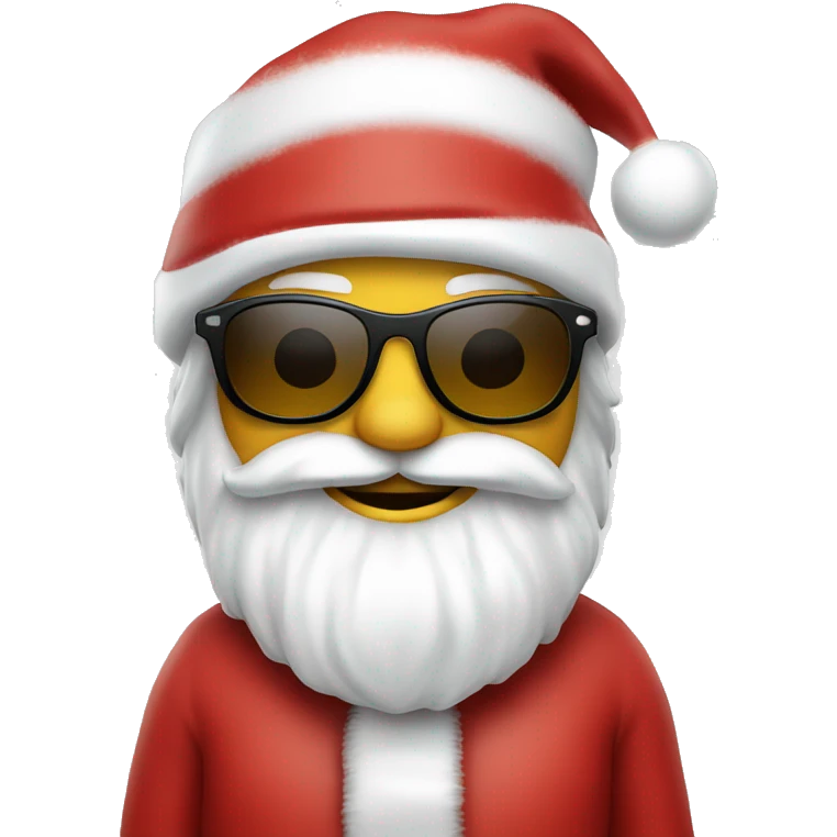 santa claus withe sunglasses emoji