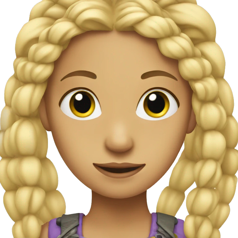 Blonde girl with braids emoji