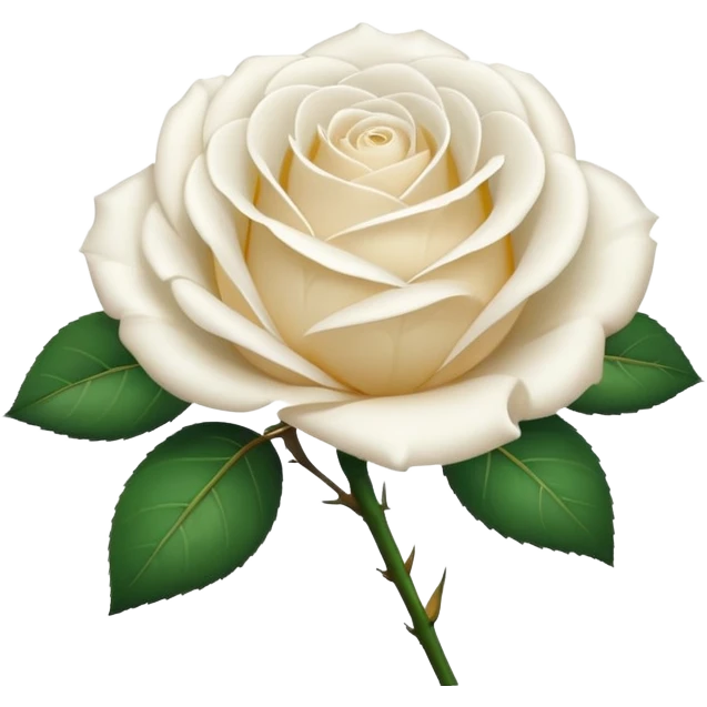 simple white rose, not need leaf emoji