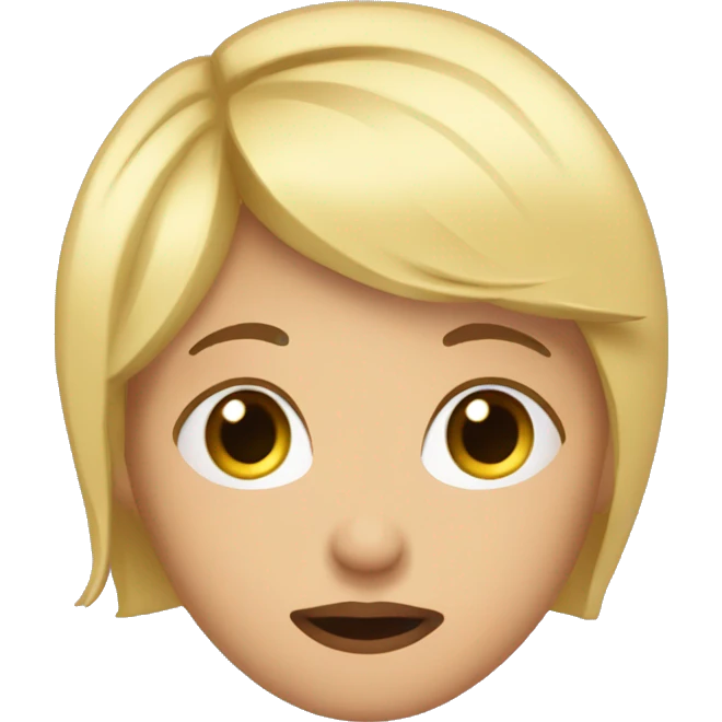 blonde woman with short hair making an whoopsie face with single tear streaming down her face with one palm over her mouth emoji