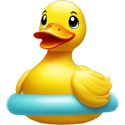a rubber duck in the gymn emoji