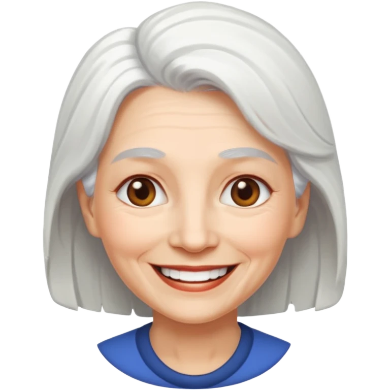 older woman with white hai  emoji