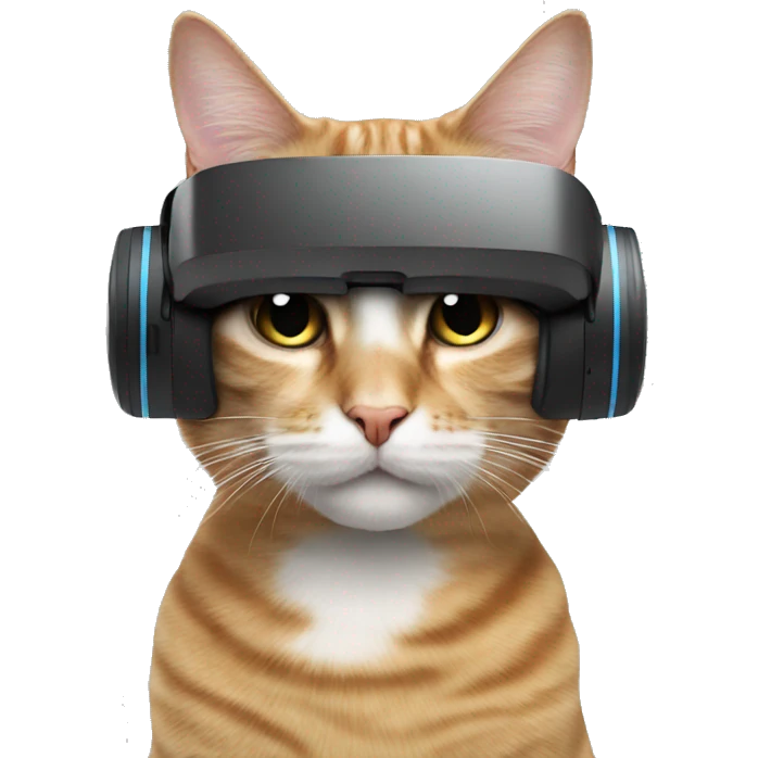 Cat with a vr emoji