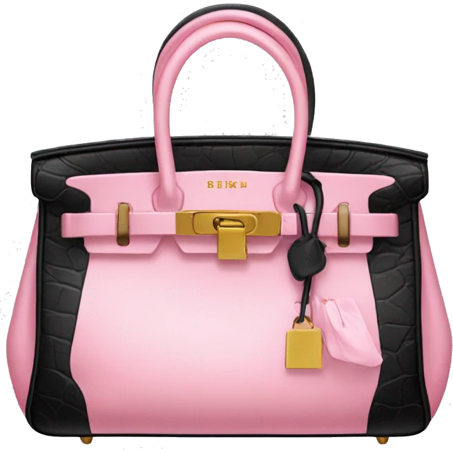  pink black birkin bag emoji