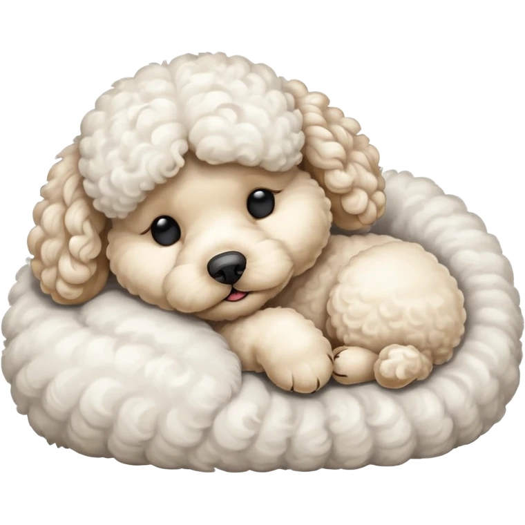 a poodle sleep emoji