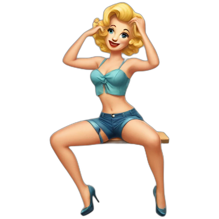 Pin-up over emoji