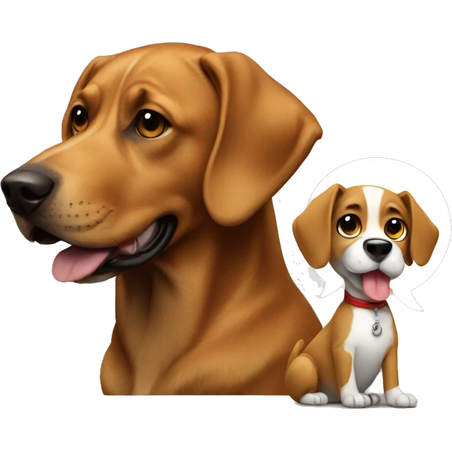 question mark and dog emoji