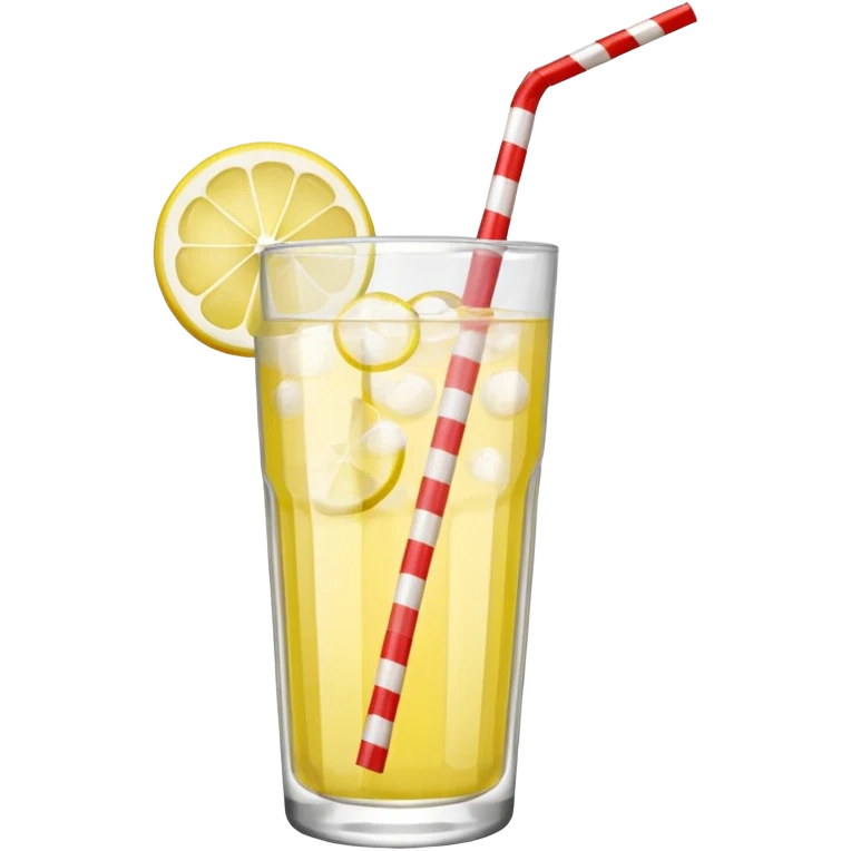 Lemonade with red and white straw emoji