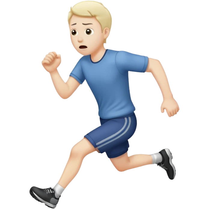 man running away, looking frightened emoji
