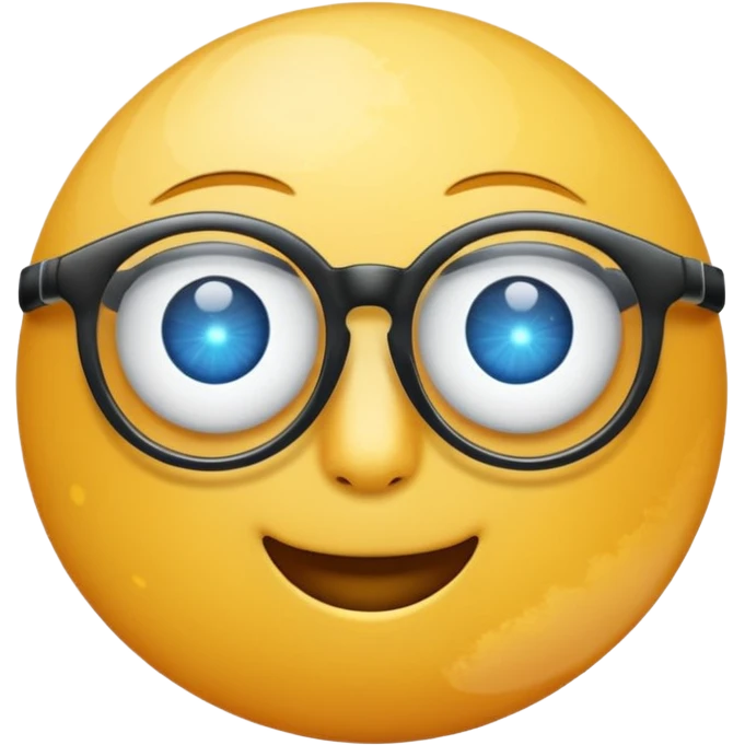 Una luna con lentes emoji