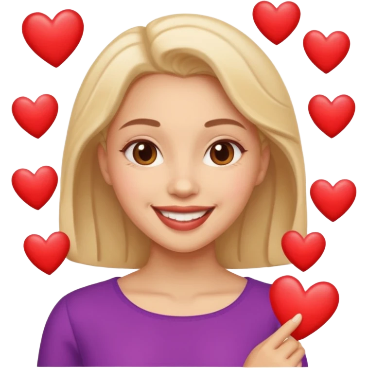 loutre amoureuse avec des cœurs emoji